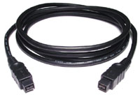 FireWire 800 1394b 9pin to 9pin 10 meters cable, black color